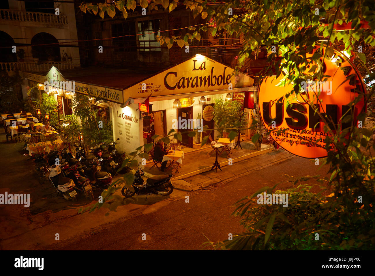 Restaurant La Carambole, Hue, North Central Coast, Vietnam Stockfoto