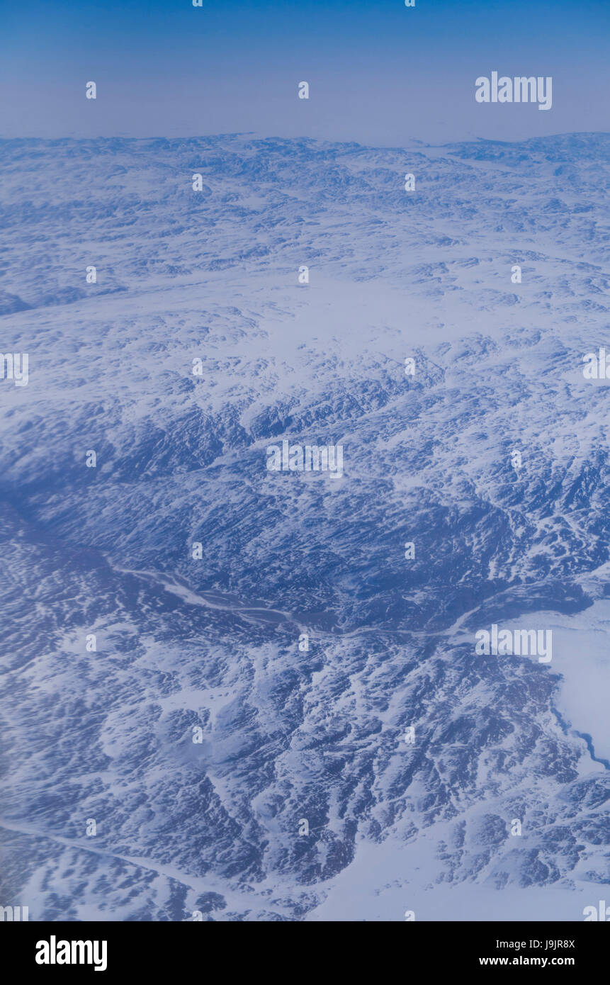 Grönland, Südwestgrönland, Luftbild oberhalb des Polarkreises Stockfoto