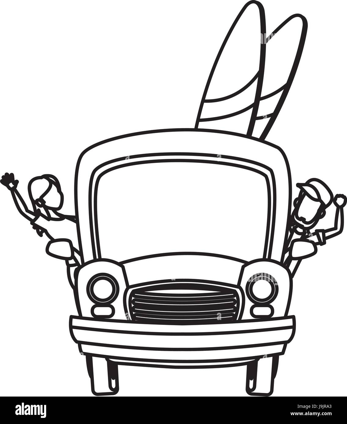 Cartoon Charakter Reisende Touristen paar bereit, ihre Straße Reise-Vektor-illustration Stock Vektor