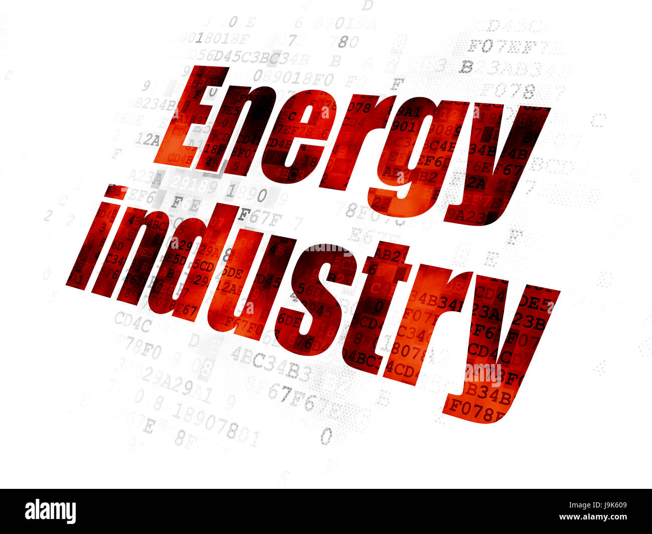 Manufacuring Konzept: Energiewirtschaft auf Digital-Hintergrund Stockfoto