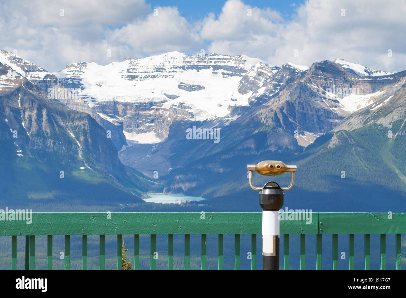Lake Louise im Banff National Park und den kanadischen Rockies Stockfoto