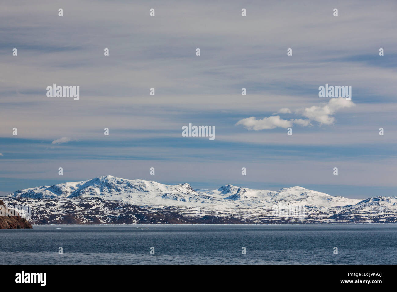 Grönland, Narsarsuaq-Bereich, Tunulliarfik Fjord Stockfoto
