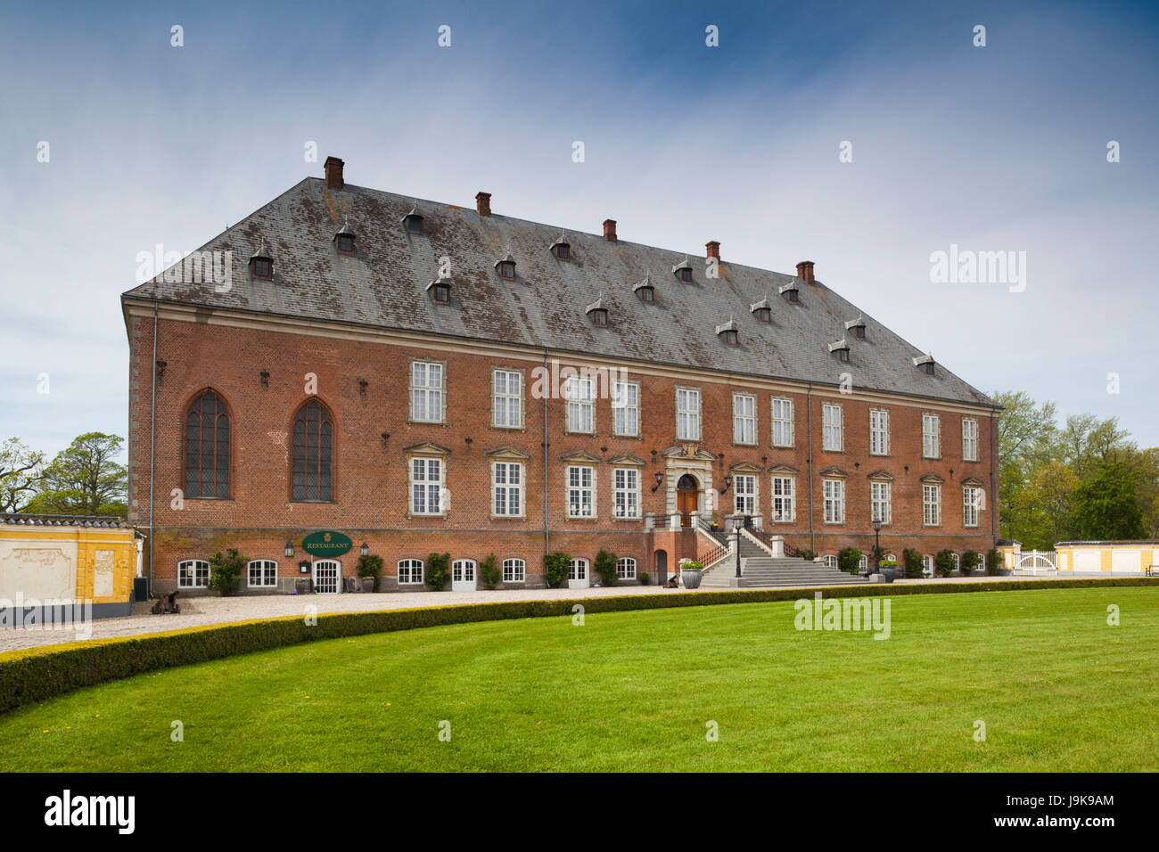 Dänemark, Tasinge, Valdemar Slot Schloss Burg Gebäude Stockfoto