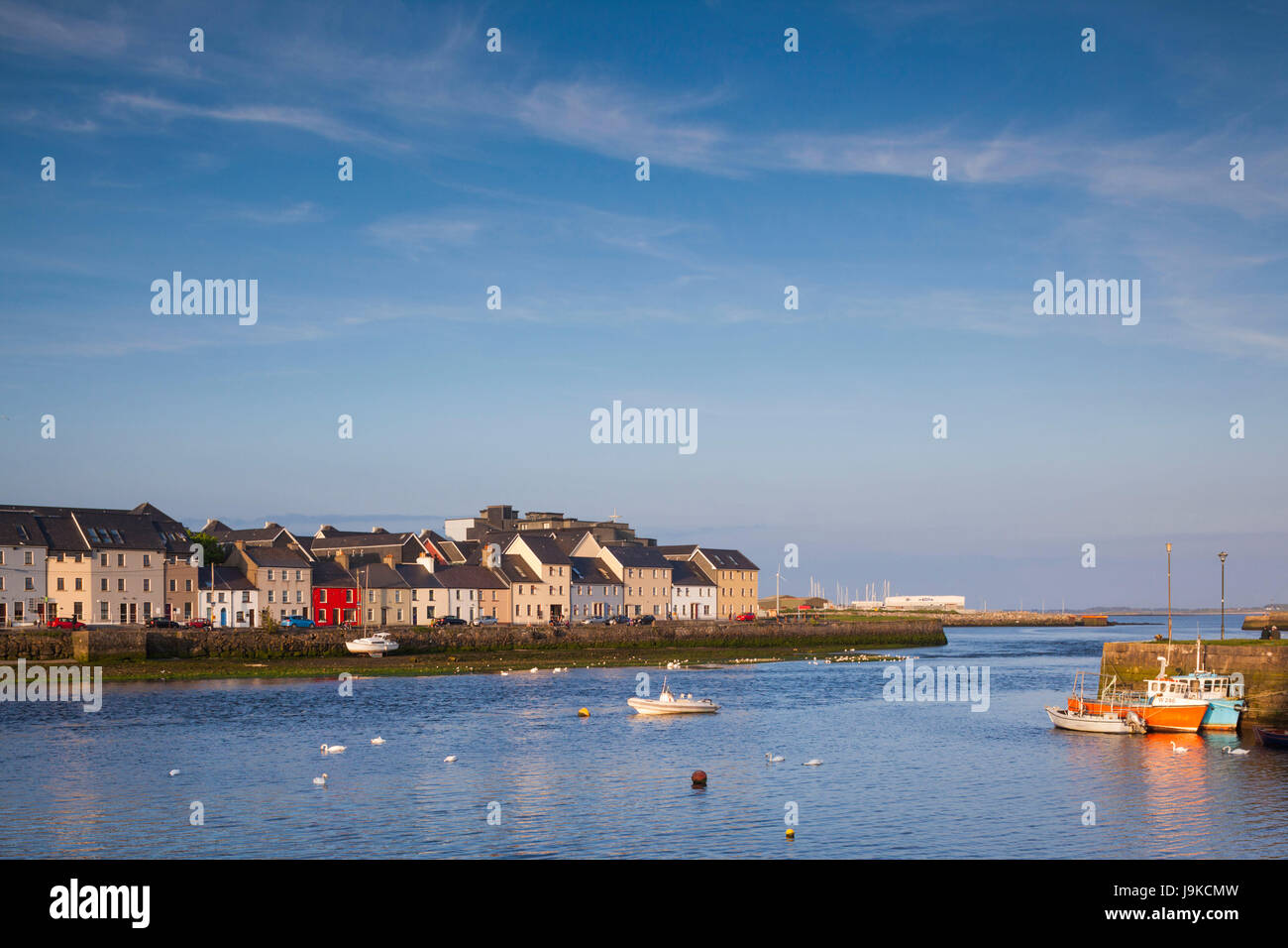Irland, County Galway, Galway City Port Buidlings von The Claddagh Stockfoto
