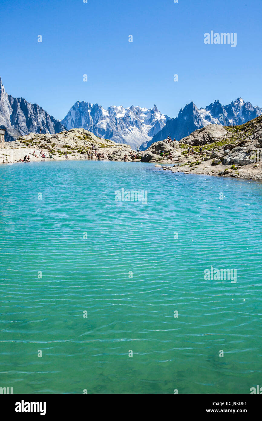 Lac Chesery. Monte Bianco Haute Savoie Frankreich Stockfoto