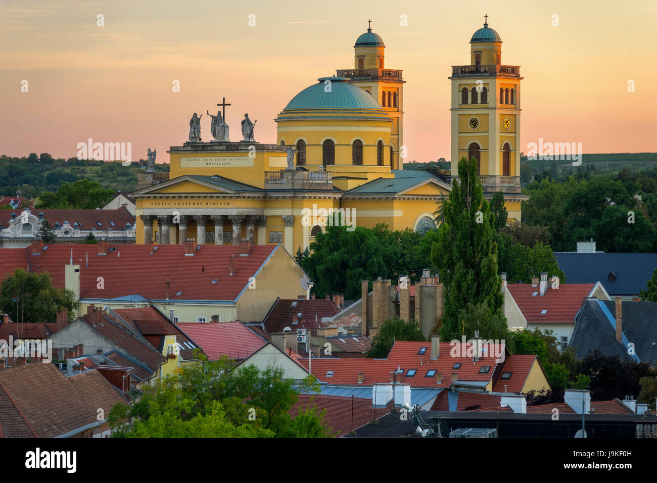 Eger Ungarn, Kathedrale Stockfoto