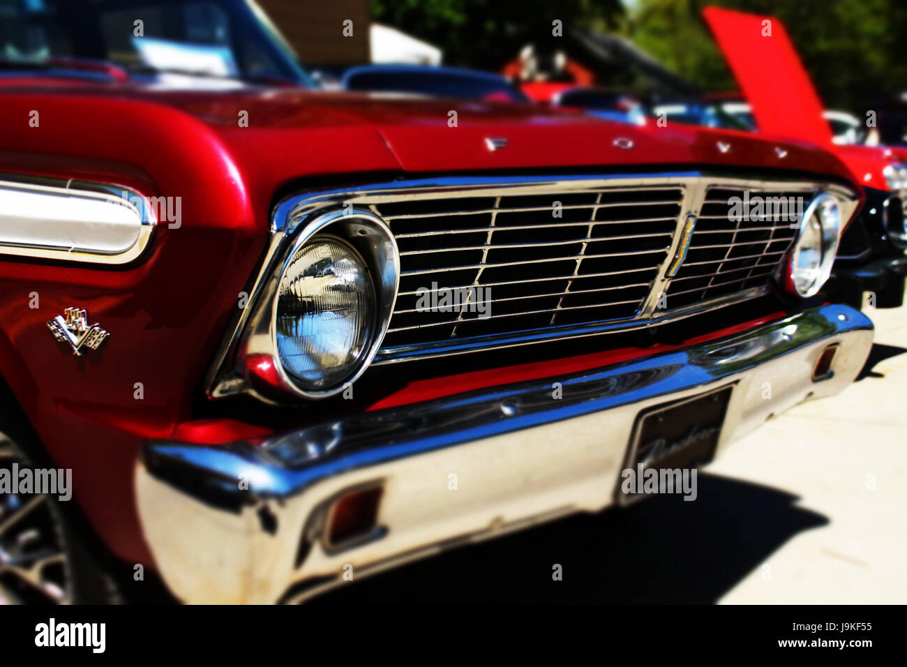 Eine glänzende Oldtimer. Stockfoto