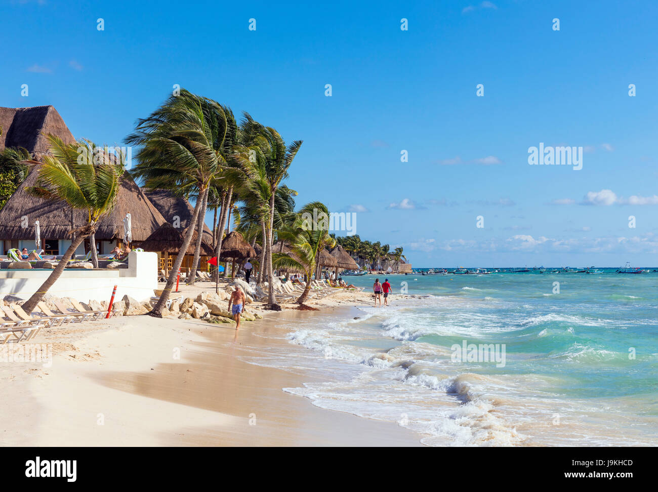 White Sand Beach in Playa del Carmen, Riviera Maya, Mexiko Stockfoto