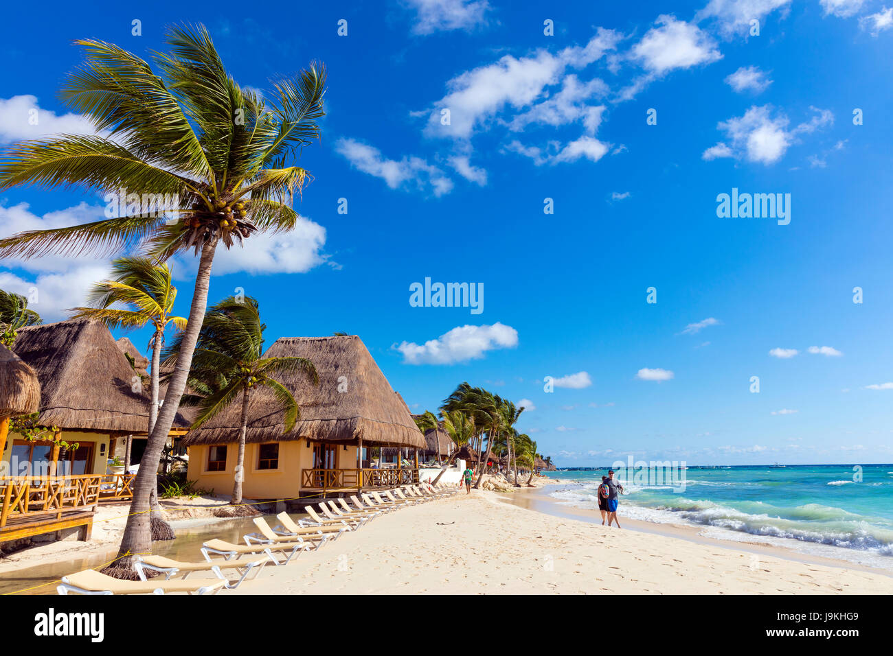 White Sand Beach in Playa del Carmen, Riviera Maya, Mexiko Stockfoto