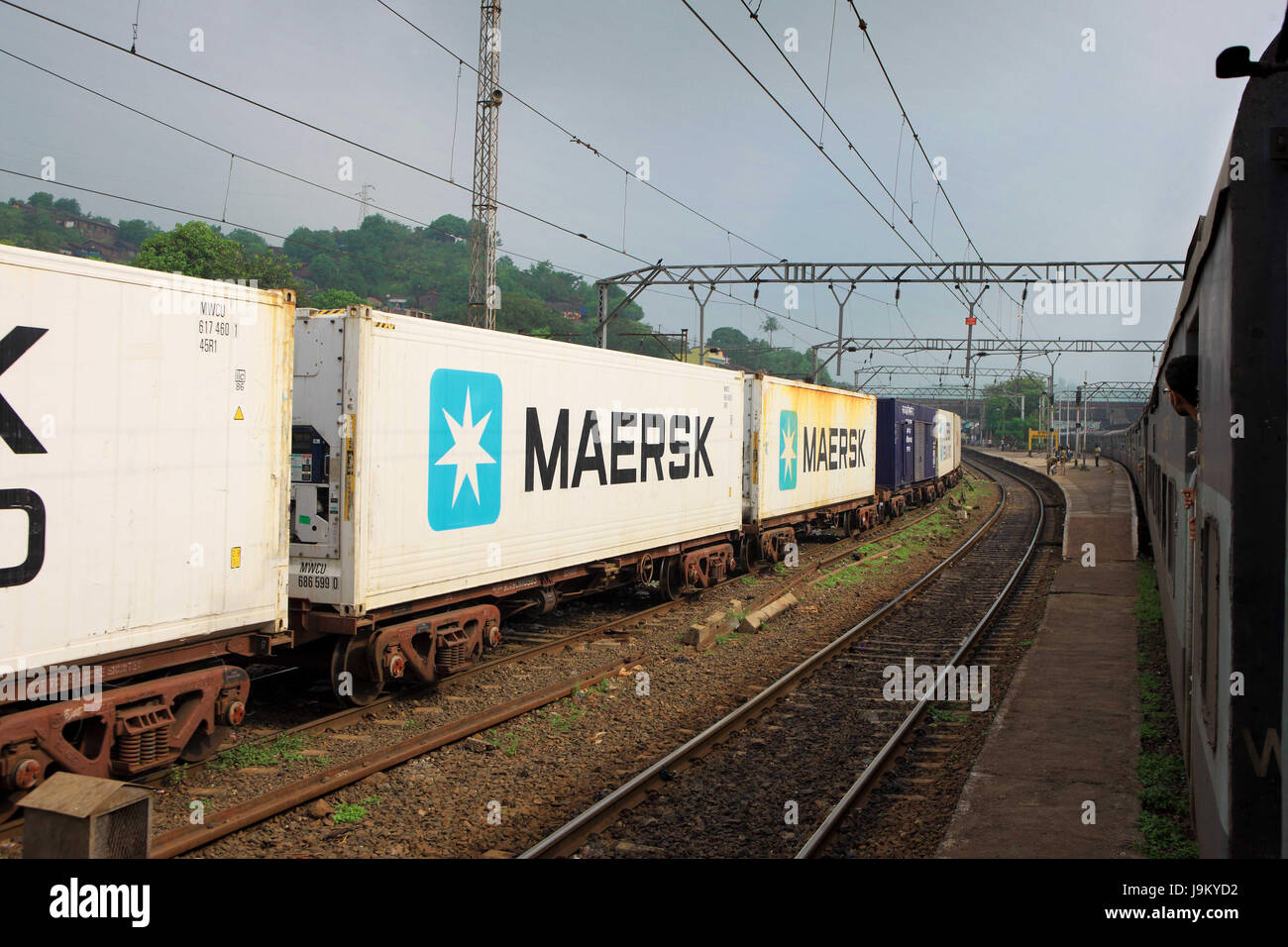 Eisenbahn für Importe und Exporte, Nashik, Indien, Maharashtra, Indien, Asien Stockfoto