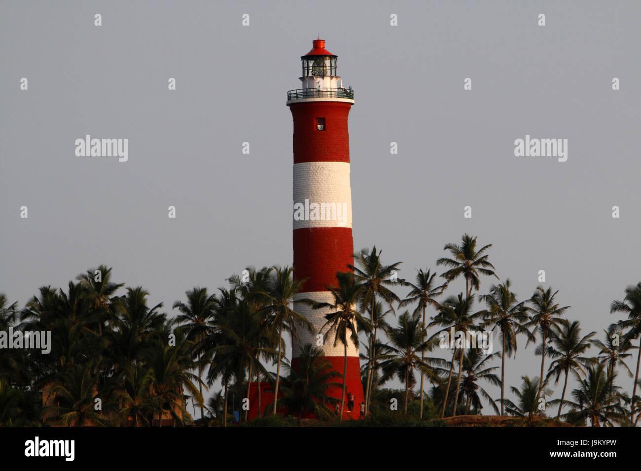 Leuchtturm Strand, Kovalam, Kerala, Indien, Asien Stockfoto