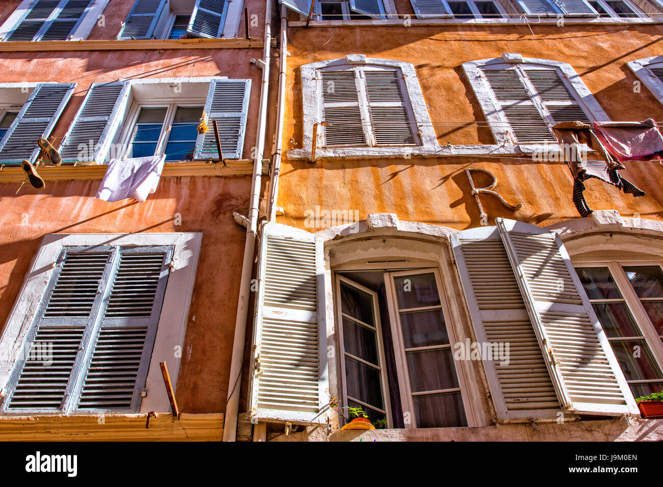 Malerischen Fassade in der Panier Viertel von Marseille Stockfoto