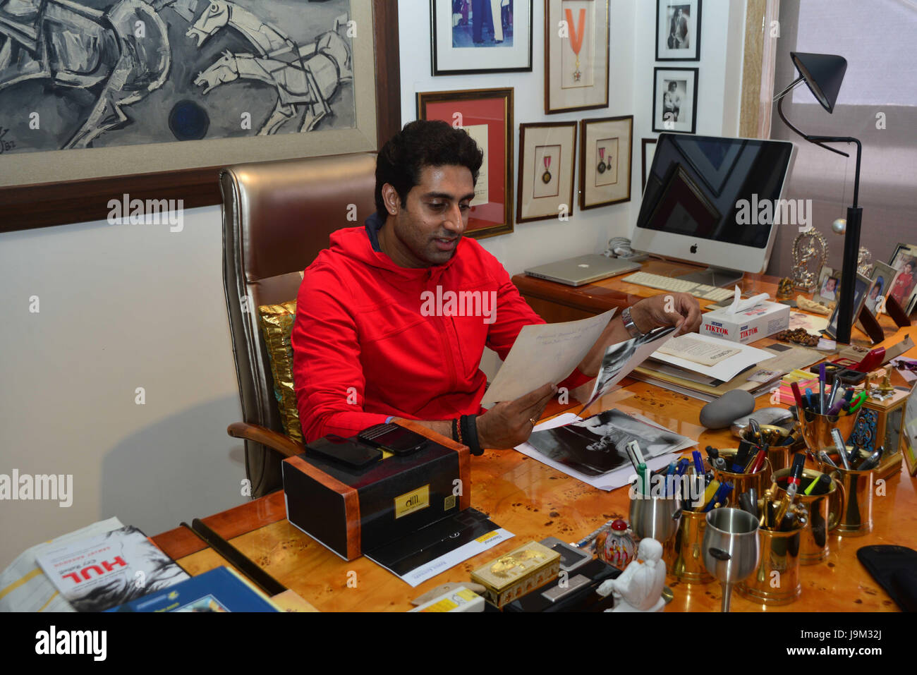 Indische Bollywood-Schauspieler, Abhishek Bachchan, Mumbai, Maharashtra, Indien, Asien Stockfoto