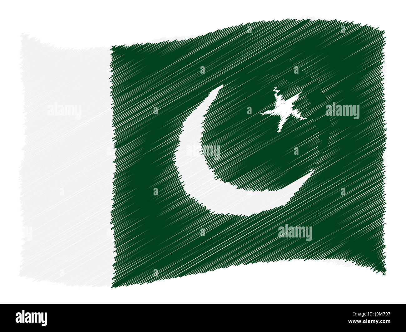 Pakistan - das geliebte Land als eine symbolische Darstellung Stockfoto