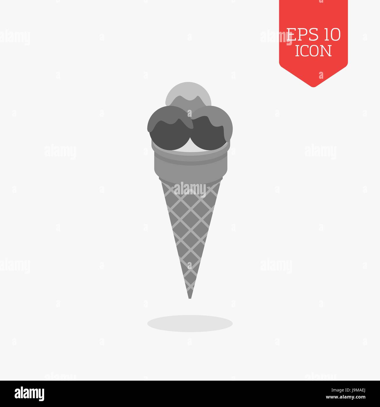 Eis-Symbol. Flache Design grau-Symbol. Moderne Benutzeroberfläche Webnavigation, Zeichen. Abbildung element Stock Vektor