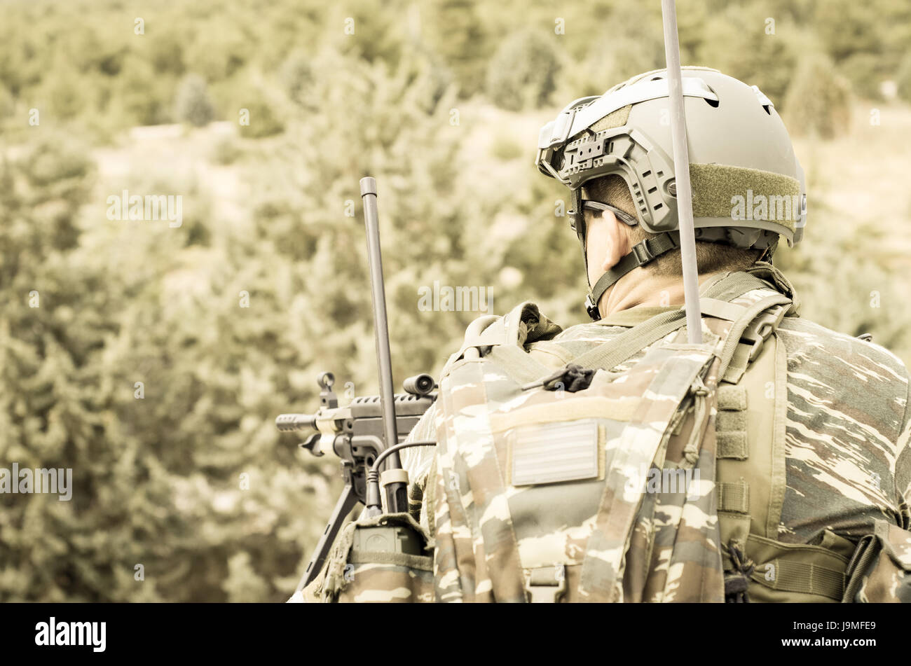 Radio Operator Machine gunner Stockfoto