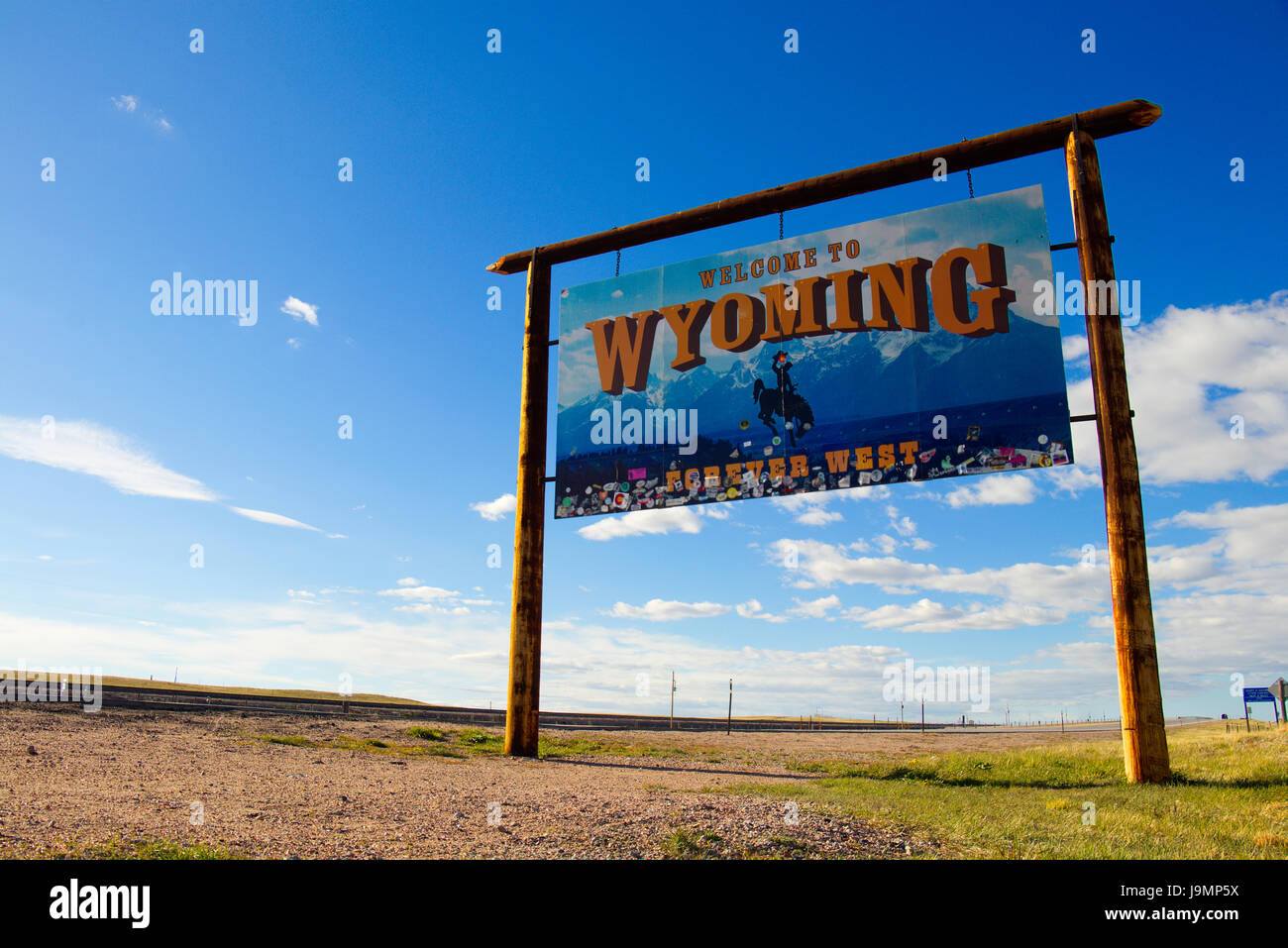 Willkommen in Wyoming - ewig West Stockfoto