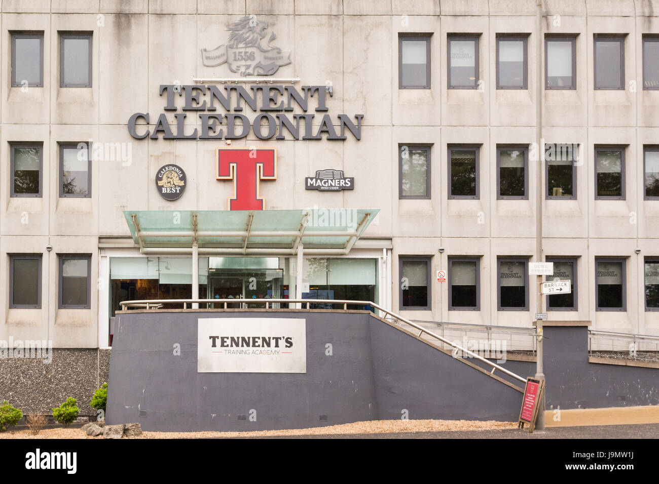 Tennent Caledonian Brauerei und Tennents Training Academy, Wellpark Brauerei, Glasgow, Scotland, UK Stockfoto