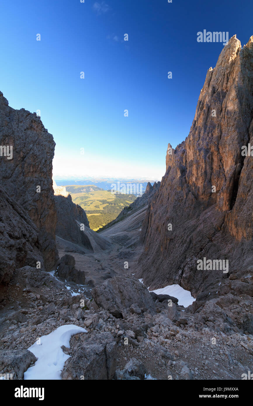 Dolomiten, Gipfel, Wandern, Landschaft, Landschaft, Landschaft, Natur, Berg, Stockfoto