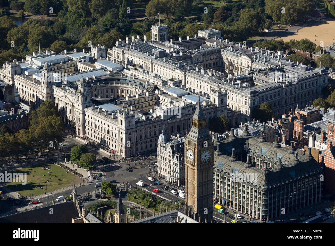 Neue Regierungsgebäude, Whitehall, London. Das Gebäude beherbergt HM Treasury, auswärtige & Commonwealth Office, Her Majesty es Revenue and Customs Stockfoto