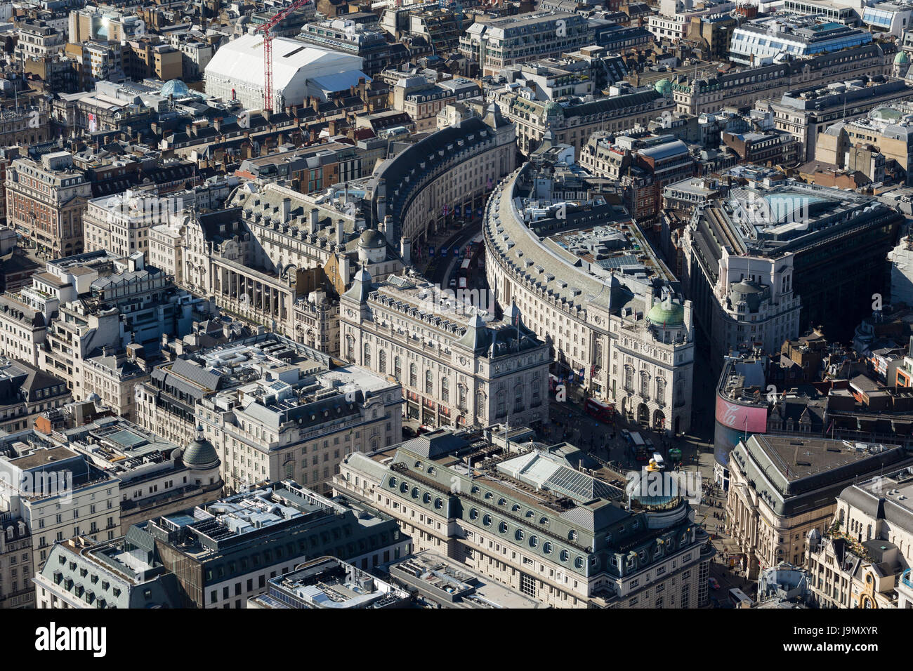 Regents Street im West End von London. Die Klasse 2 aufgeführten Fassaden vom Architekten John Nash Stockfoto