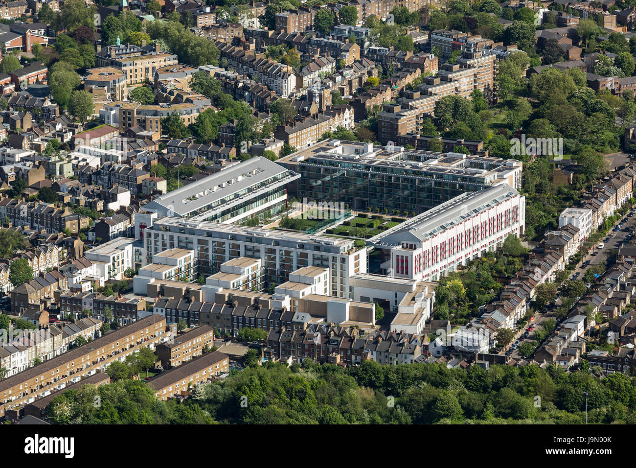 Highbury, ehemalige Heimat des Arsenal Football Club wurde in Wohnungen und Apartments umgebaut. Islington, London N5 Stockfoto