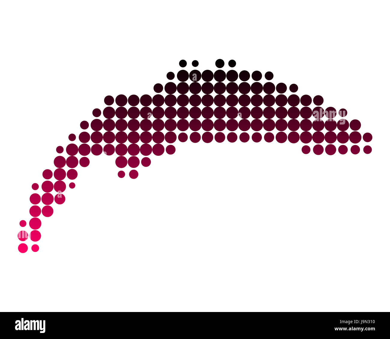 Schweiz, Illustration, Frankreich, lila, violett, Kreis, Karte, gepunktet, Dot, Stockfoto