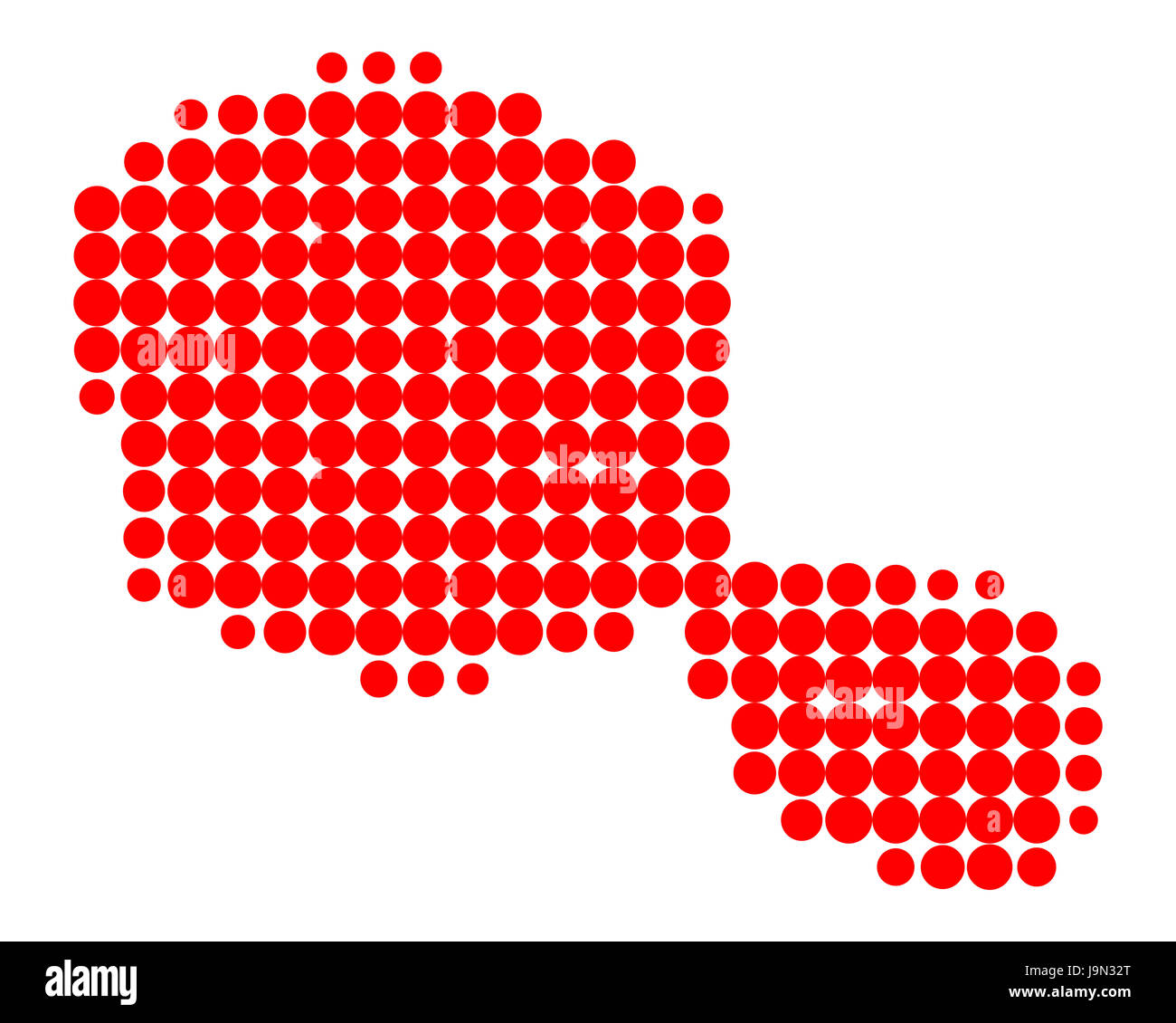 Illustration, Frankreich, Kreis, Karte, gepunktet, Südsee, Punkt, Raster, Stockfoto