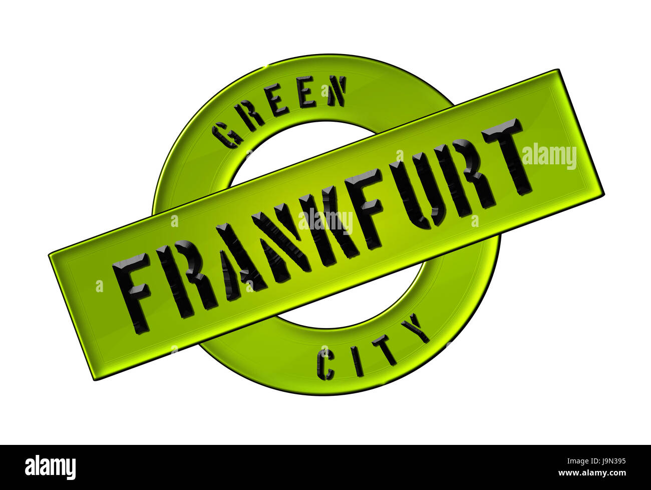 grüne Stadt frankfurt Stockfoto