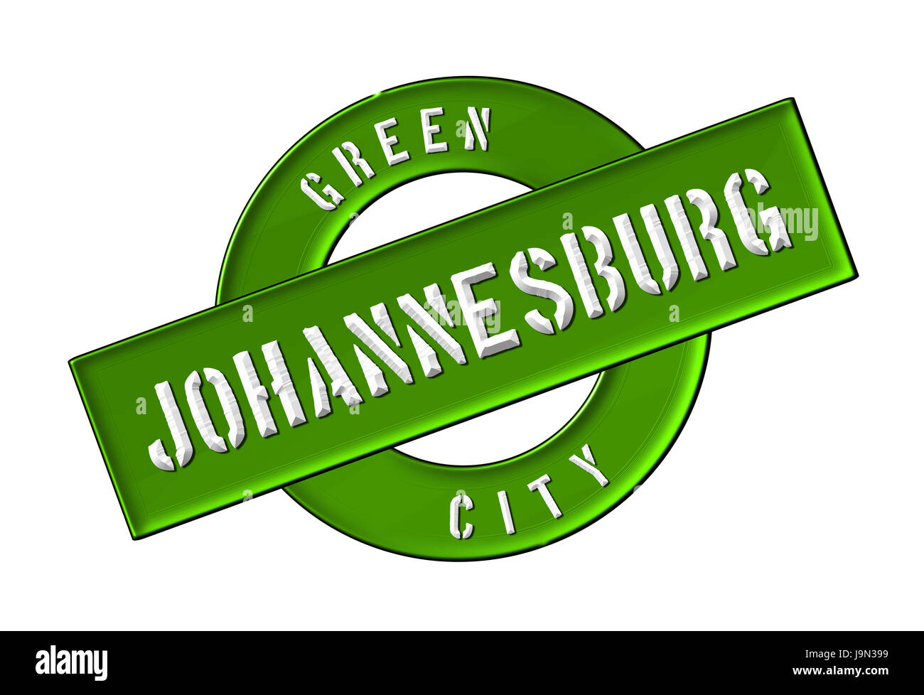 grüne Stadt johannesburg Stockfoto