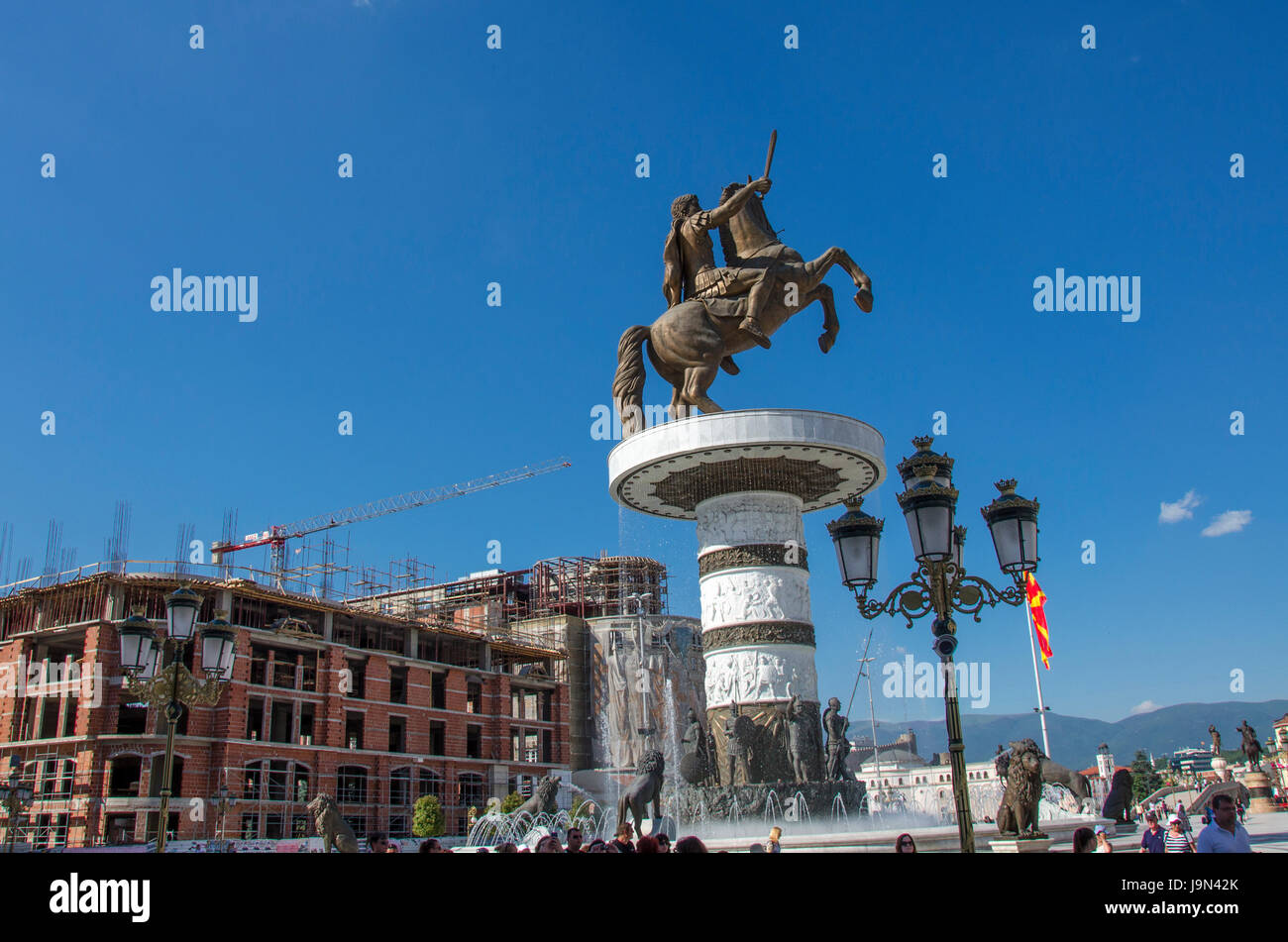 Skopje, Mazedonien - Alexander das große Denkmal Stockfoto