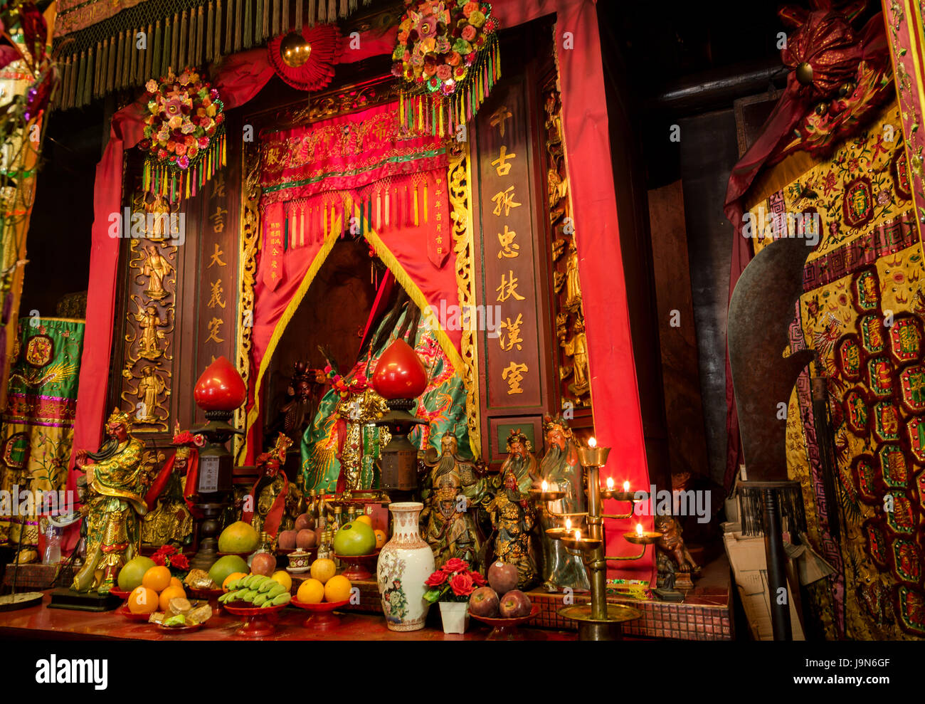 Kwan Tai Buddhistentempel in Tai O in Hong Kong Stockfoto