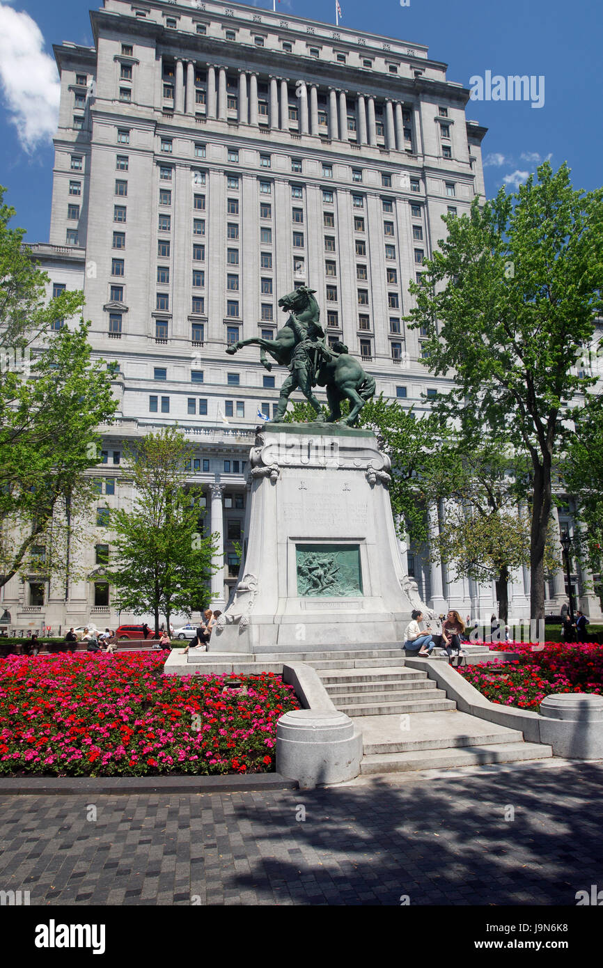 Dorchester Square in der Innenstadt von Montreal, Quebec, Kanada Stockfoto