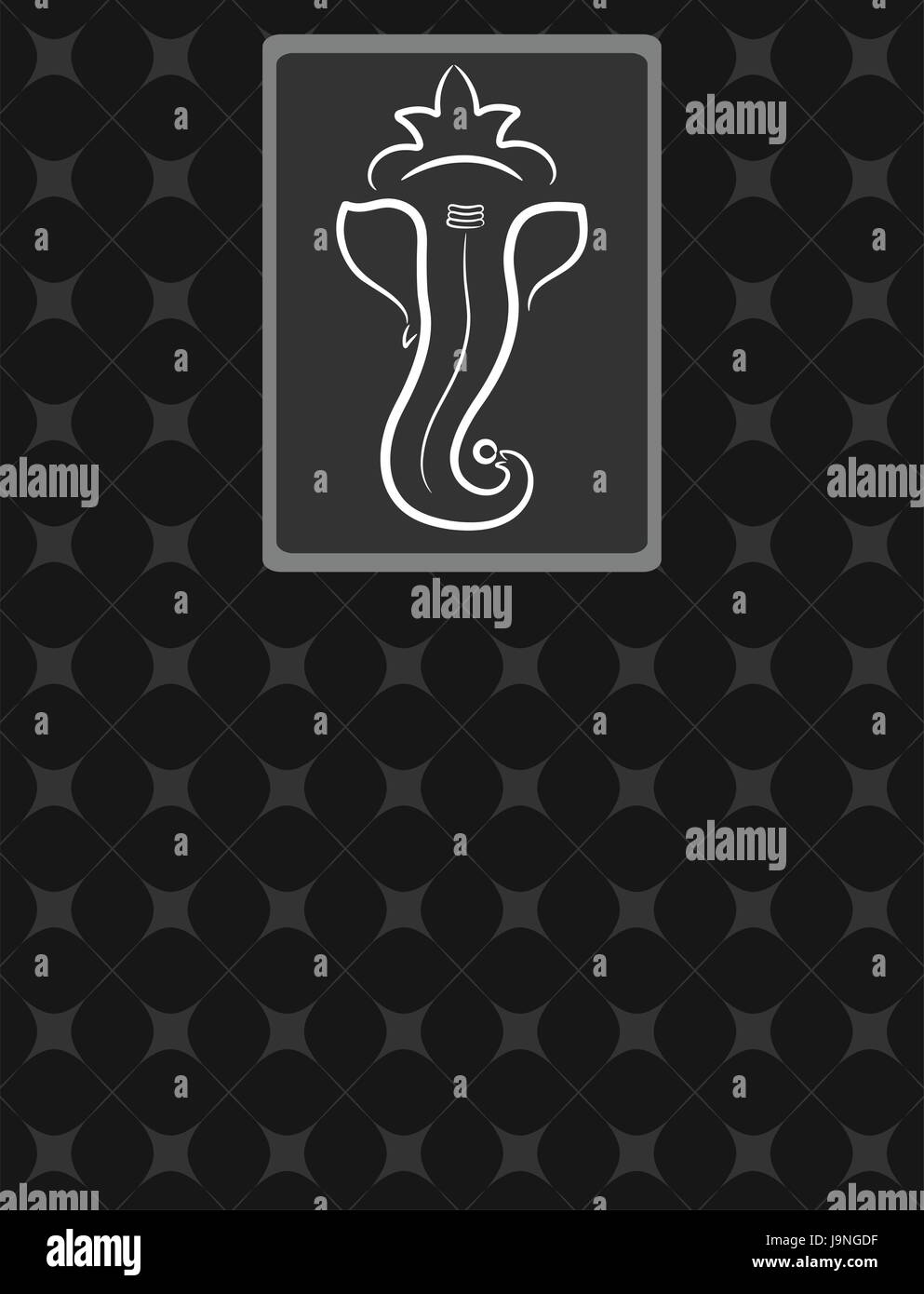 Ganesha, der Herr der Weisheit Vektorgrafiken Stock Vektor