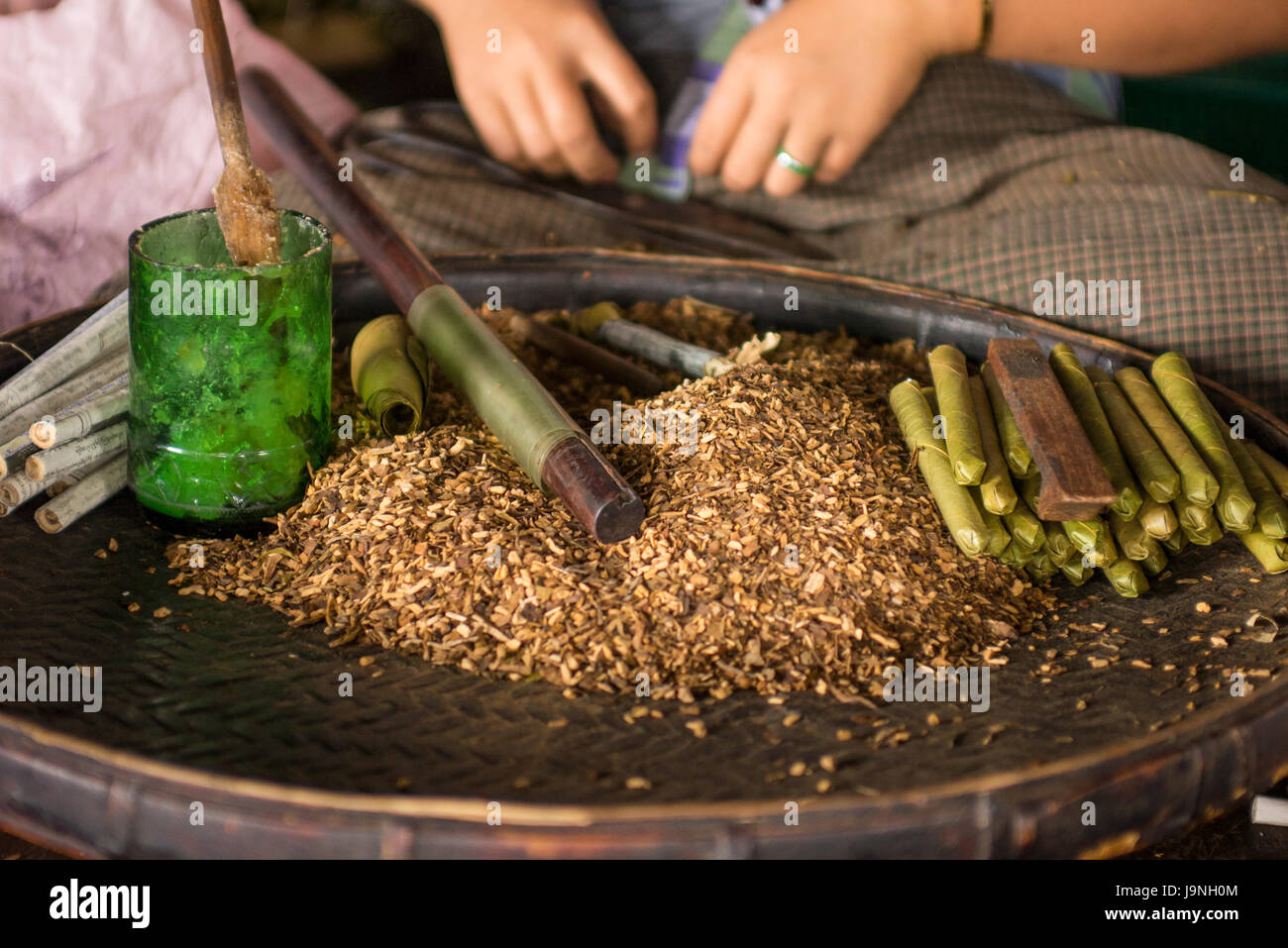 Cheroot Prodution. Inle-See, Myanmar. Stockfoto