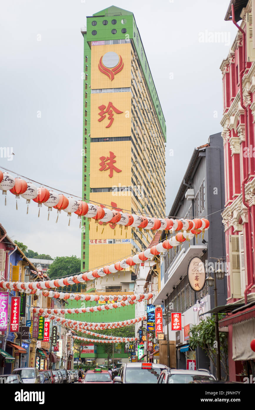 Im Abschnitt Chinatown in Singapur Stockfoto