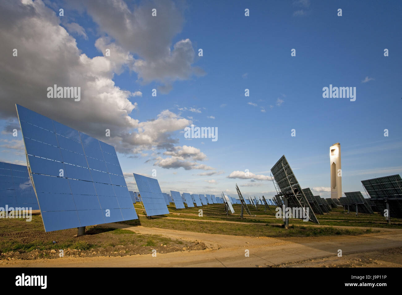 Spanien, Andalusien, solar Anlage nahe Sevilla, Stockfoto