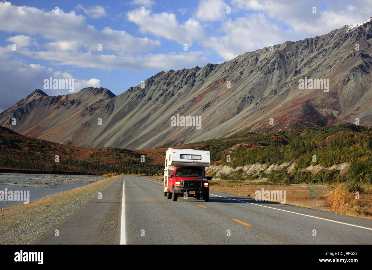 Nordamerika, USA, Alaska, Zentralalaska, George Parks Highway, Alaska, Rang, Fahrzeug, Stockfoto