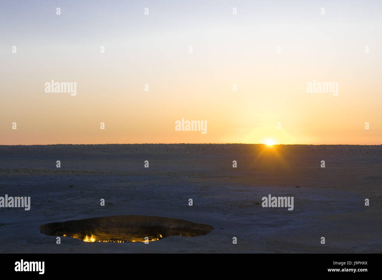 Darvaza Gas Krater, Turkmenistan, Stockfoto