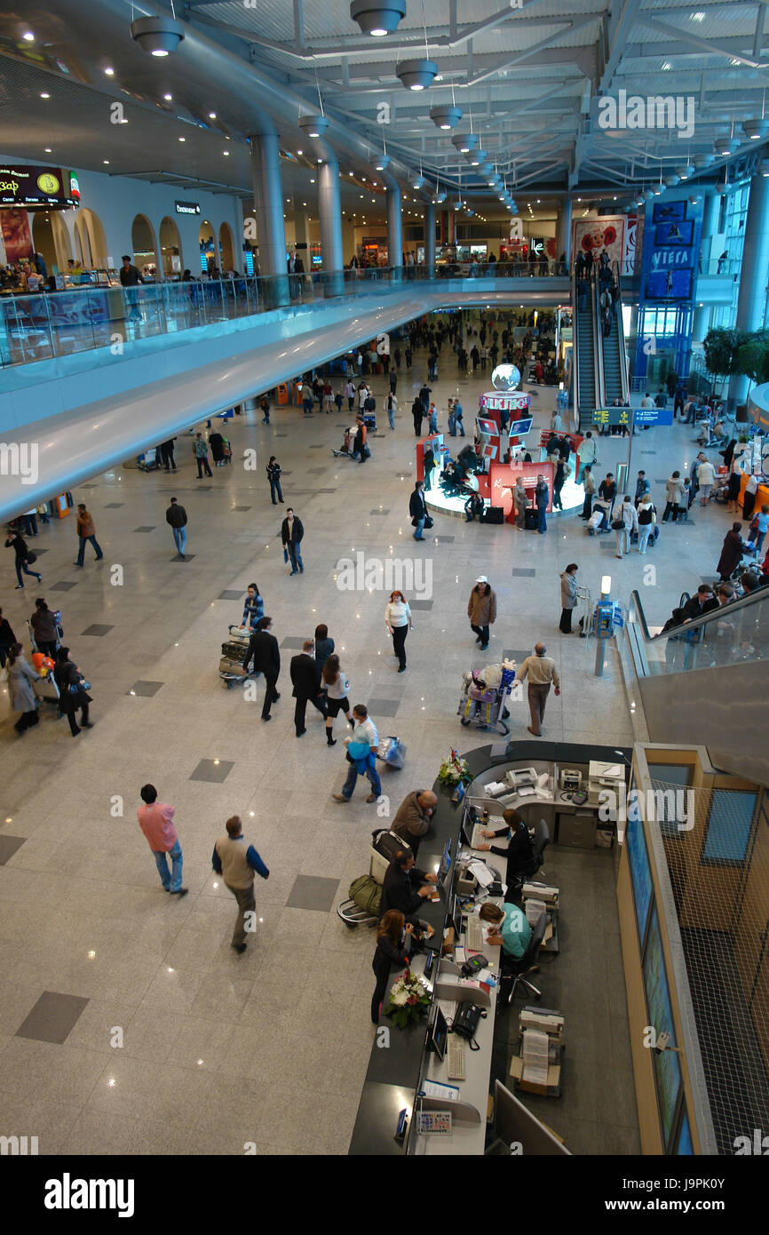 Russland, Moskau, Domodedowo Flughafen-terminal, im Inneren, Stockfoto