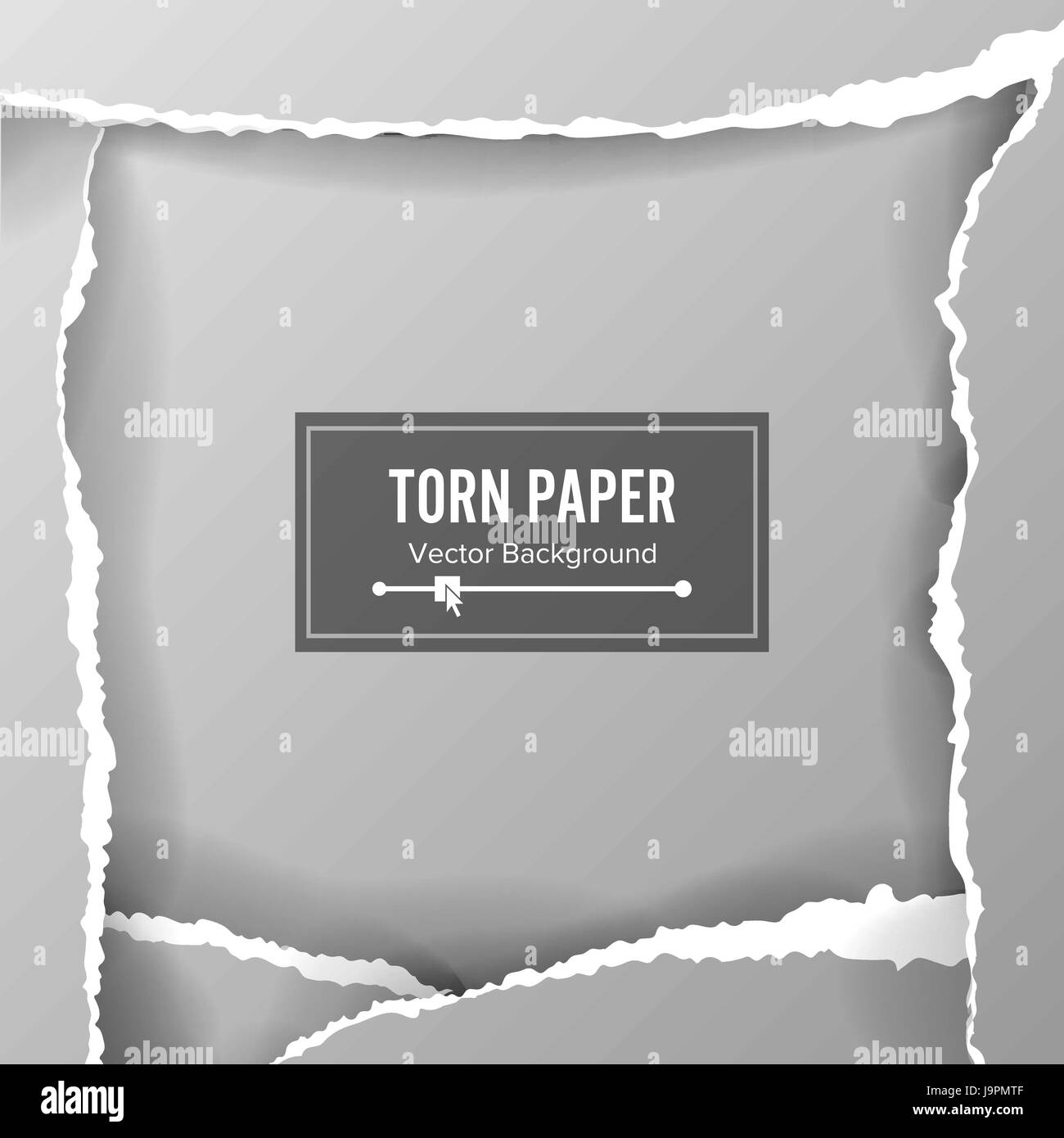 Zerrissenes Papier leer Vektor. Sammlung von weißen zerrissenes Papier. Kanten mit Schatten gerissen. Stock Vektor