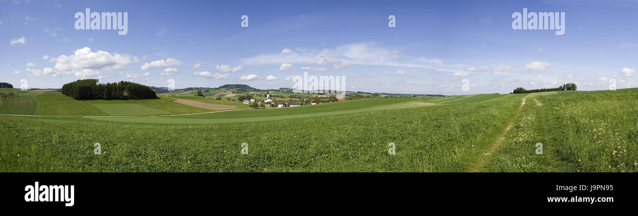 Österreich, Oberösterreich, Innviertel, Waldzell, agrarischen Landschaft, Stockfoto