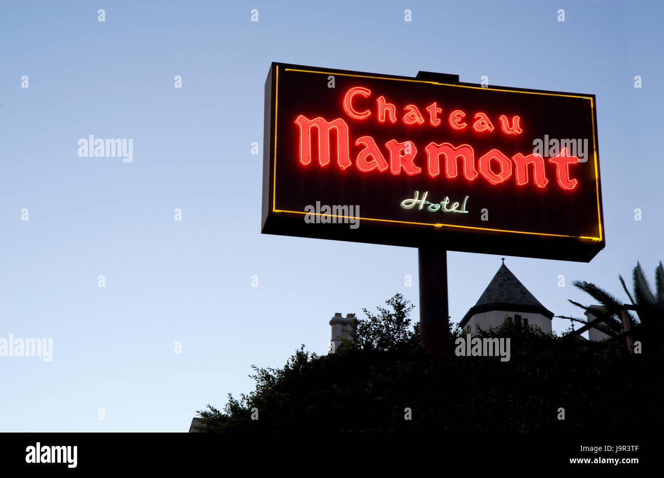 Hotel Chateau Marmont auf dem Sunset Strip in Los Angeles Stockfoto