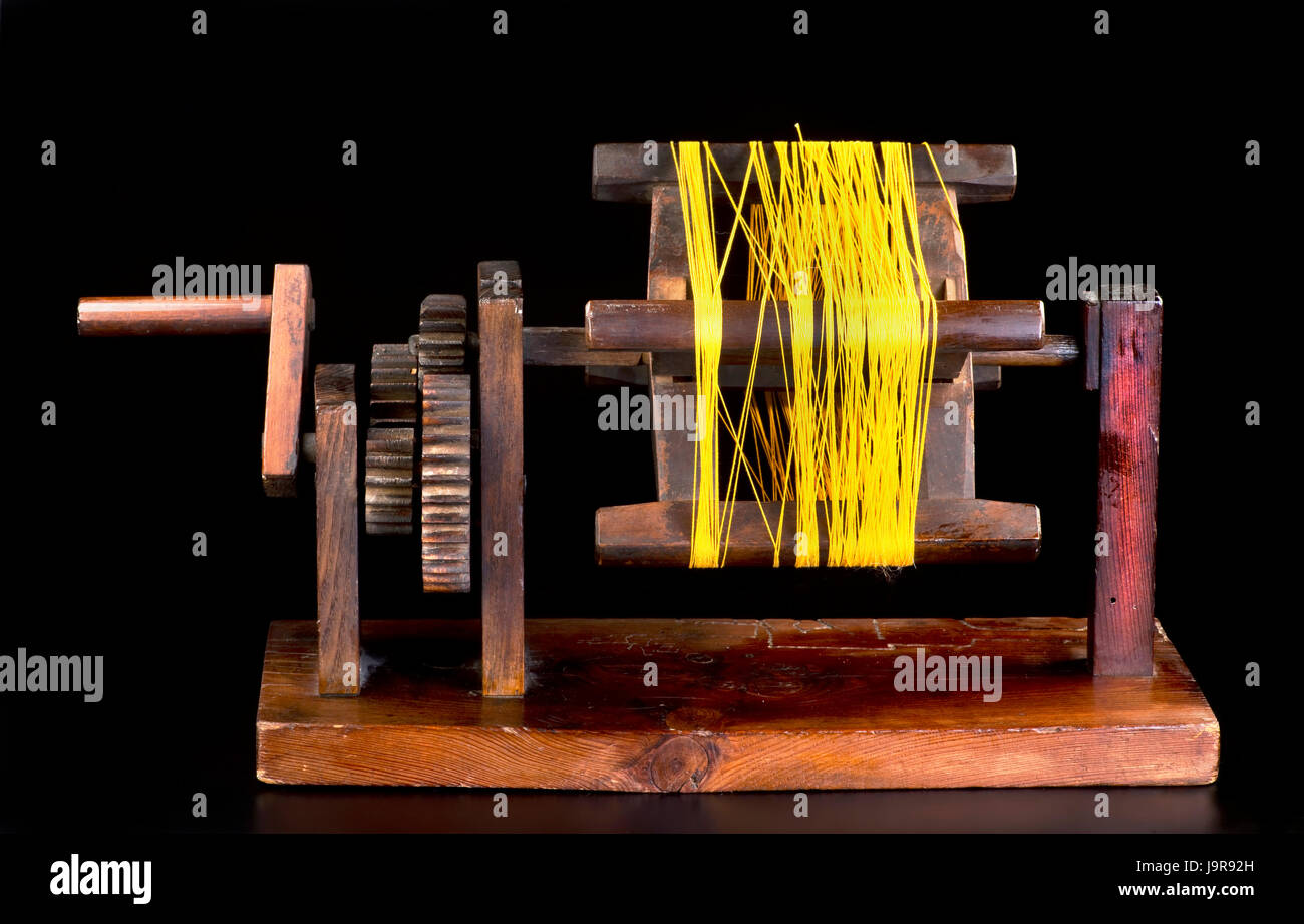 Antike japanische Zakuri Seide Rolle gemacht in der Edo-Zeit um 1840. Stockfoto
