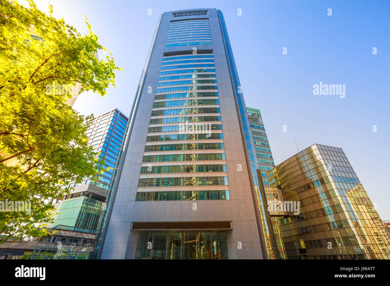 Shiodome Media Tower Stockfoto
