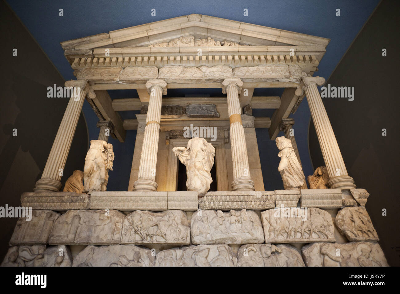 Großbritannien, England, London, British Museum, griechische Tempel, Stockfoto