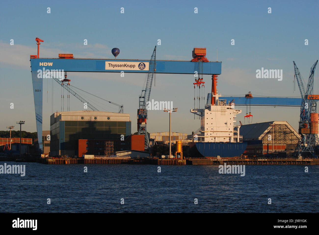 Deutschland, Schleswig - Holstein, Kiel, Förde, HDW-Werft, Stockfoto