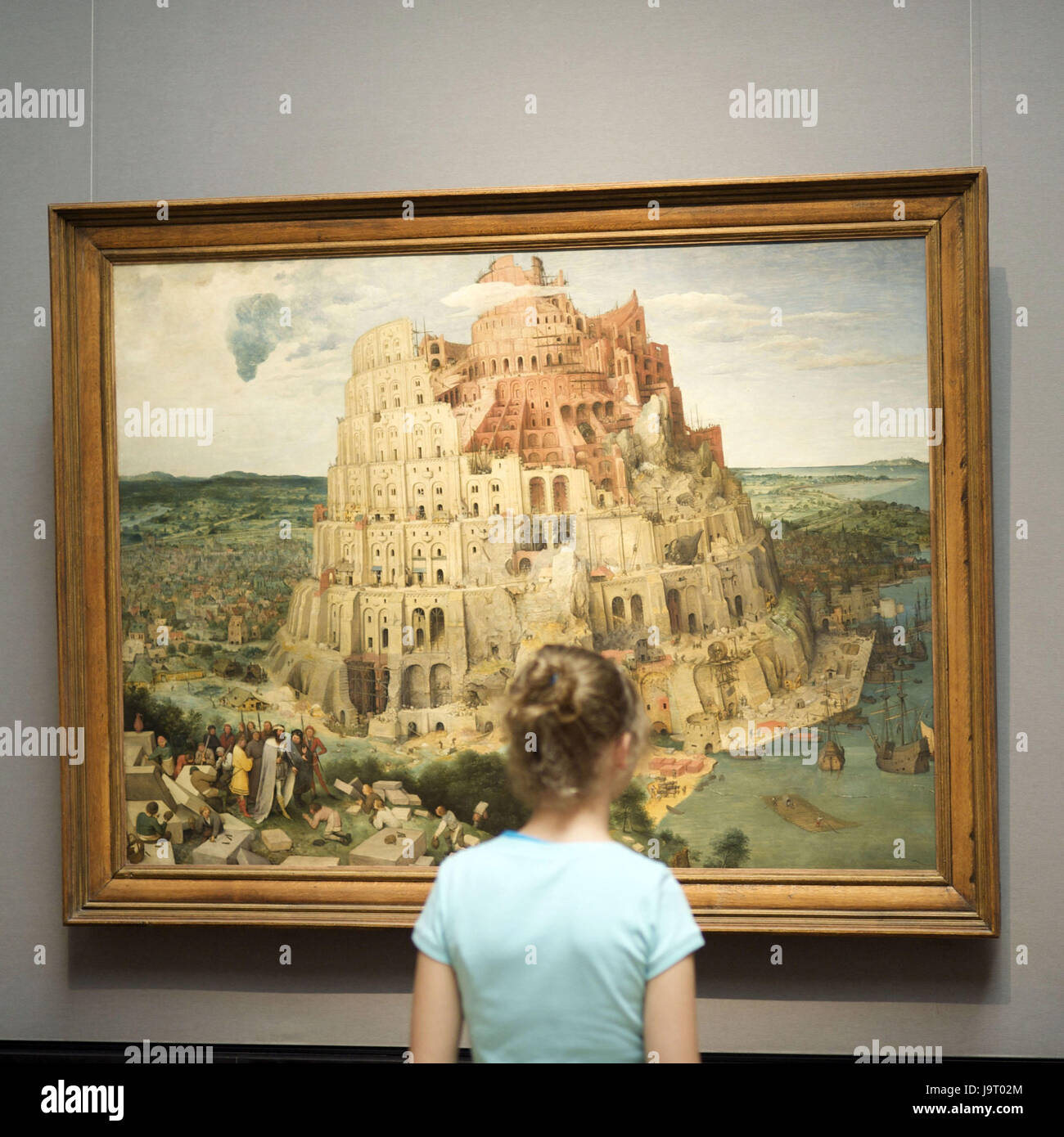 Österreich, Wien, Kunsthistorisches Museum, Gemäldegalerie, Bau des Turms von Babel, Stockfoto