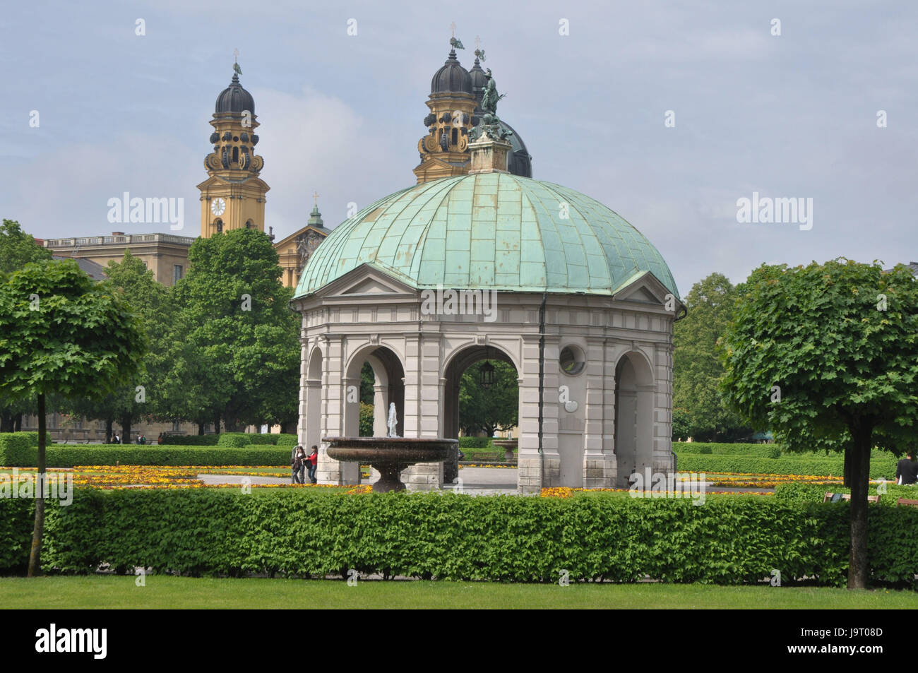 Deutschland, Bayern, München, Hof, Garten, Park, Diana Tempel, Theatinerkirche, Stockfoto