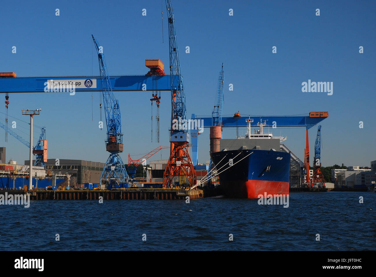 Deutschland, Schleswig - Holstein, Kiel, Förde, HDW-Werft, Stockfoto